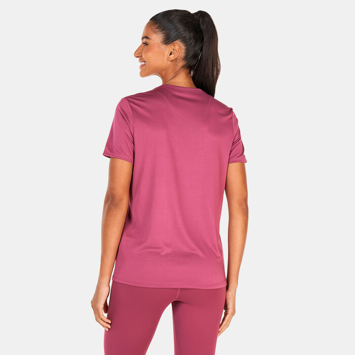 Nike Women's Dri-FIT T-Shirt Purple Nike Women's Dri-FIT T-Shirt Purple image number 1