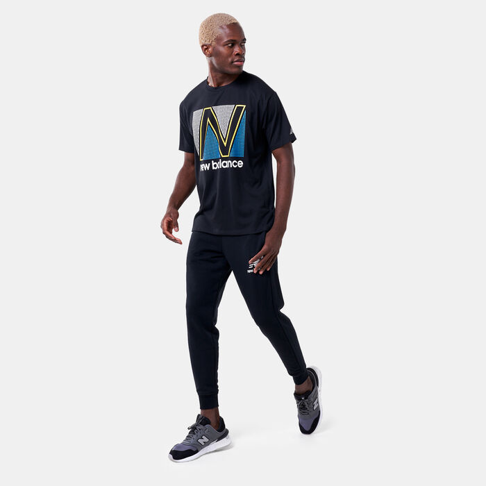 New Balance Men's R.W.T. Graphic Heathertech T-Shirt Black New Balance Men's R.W.T. Graphic Heathertech T-Shirt Black image number 2