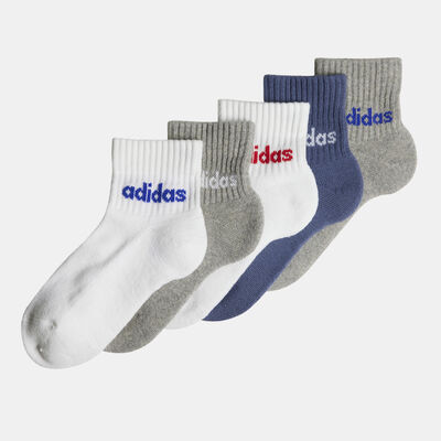 adidas Kids' Linear Ankle Socks (5 Pairs) Multi