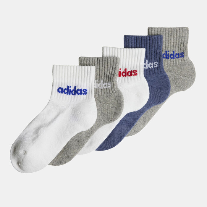 adidas Kids' Linear Ankle Socks (5 Pairs) Multi adidas Kids' Linear Ankle Socks (5 Pairs) Multi image number 0