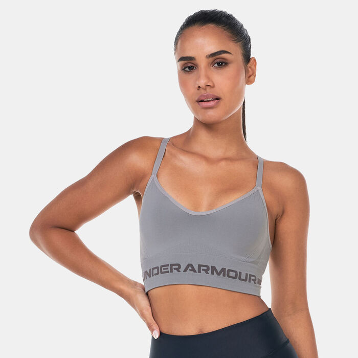 Under Armour Women's UA Seamless Low-Support Training Sports Bra Grey image number 0
