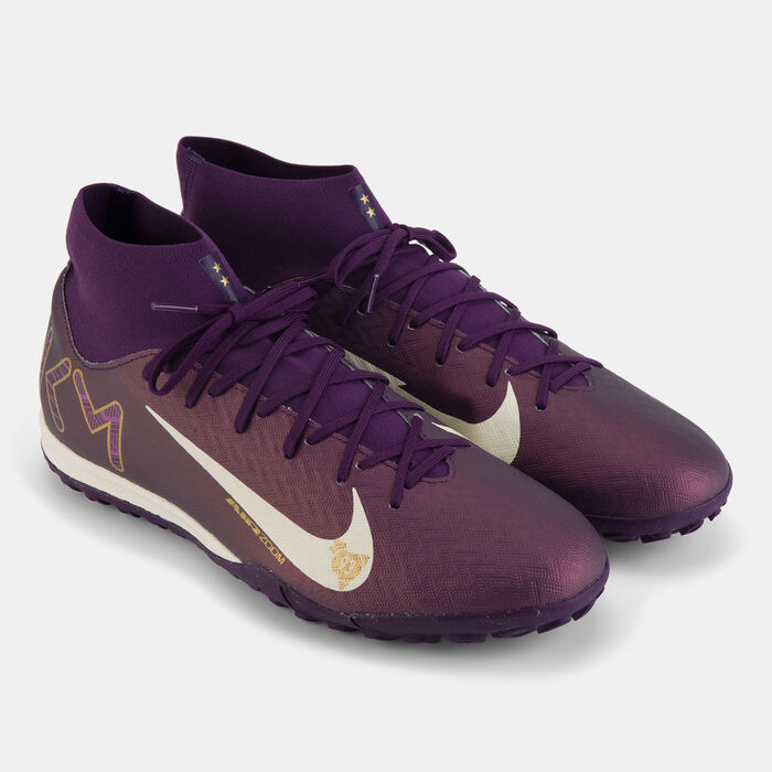 Nike Men's Kylian Mbappe Mercurial Superfly 10 Academy Turf Ground Football Shoes Purple image number 1