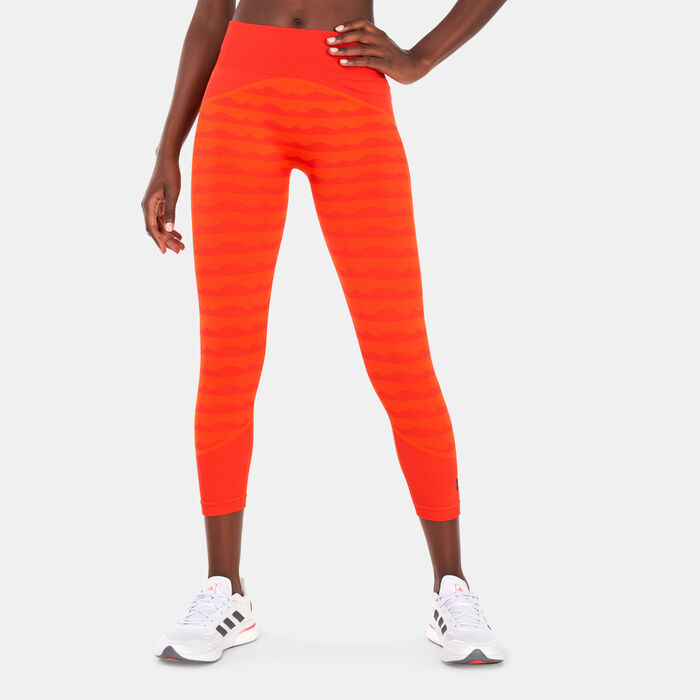 adidas Women's Marikkemo Aeroknit 7/8 Leggings Orange adidas Women's Marikkemo Aeroknit 7/8 Leggings Orange image number 0