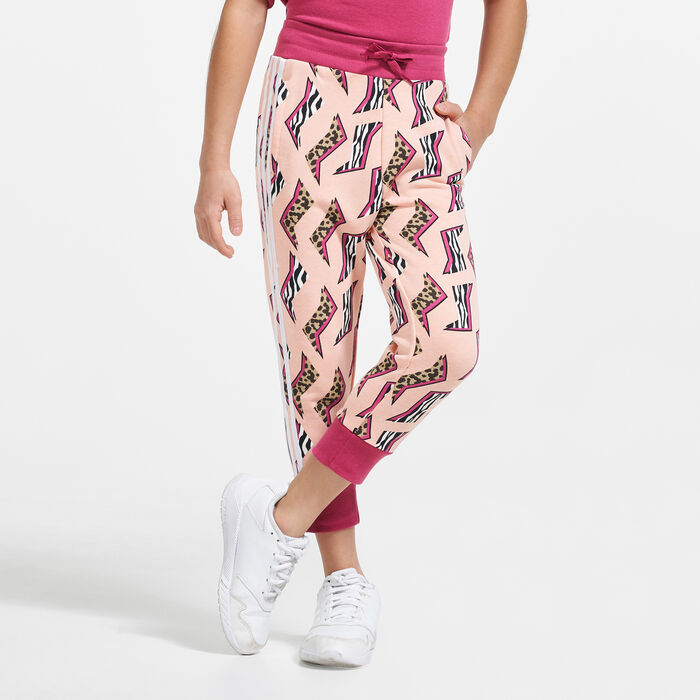 adidas Originals Kids' Graphic Sweatshirt and Sweatpant Set Pink image number 2