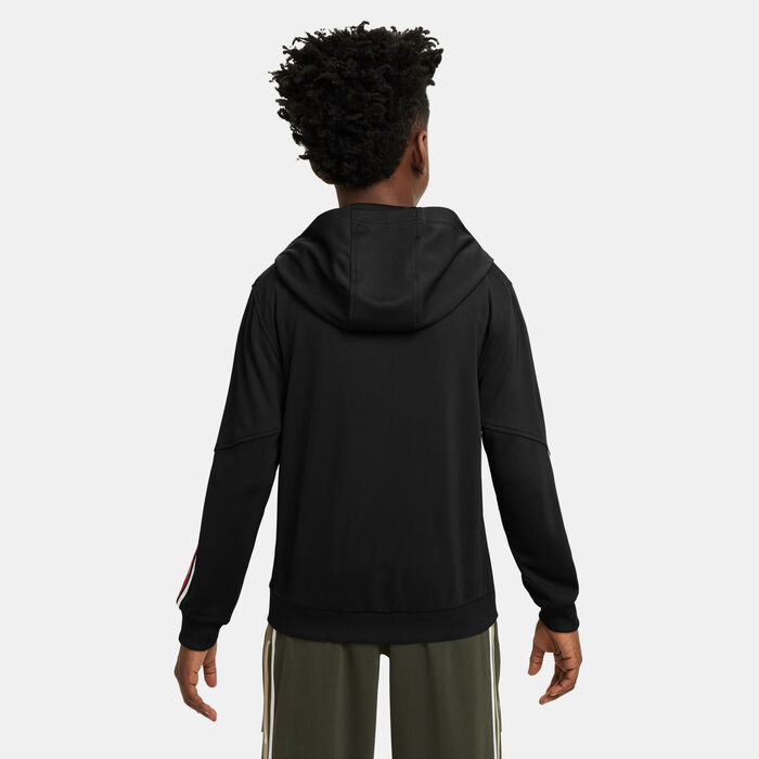 Nike Kids' Sportswear Club+ Full-Zip Hoodie (Older Kids) Black Nike Kids' Sportswear Club+ Full-Zip Hoodie (Older Kids) Black image number 1