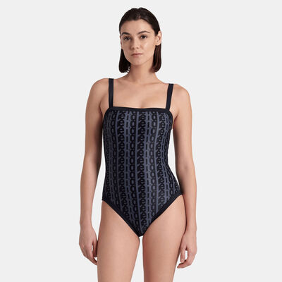 Arena Women's Monogram One-Piece Swimsuit Black