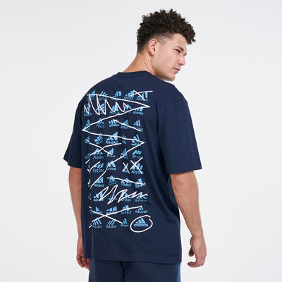 adidas Men's Athletics Graphic T-Shirt Blue