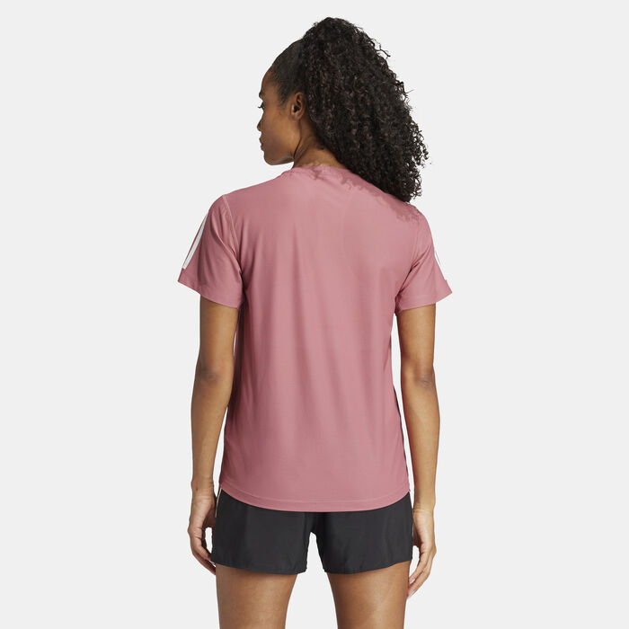 adidas Women's Own The Run T-Shirt Red adidas Women's Own The Run T-Shirt Red image number 1