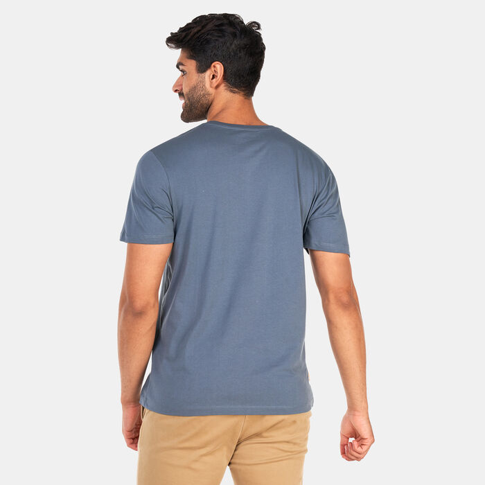 Timberland Men's Small Logo Print Logo T-Shirt Grey image number 1