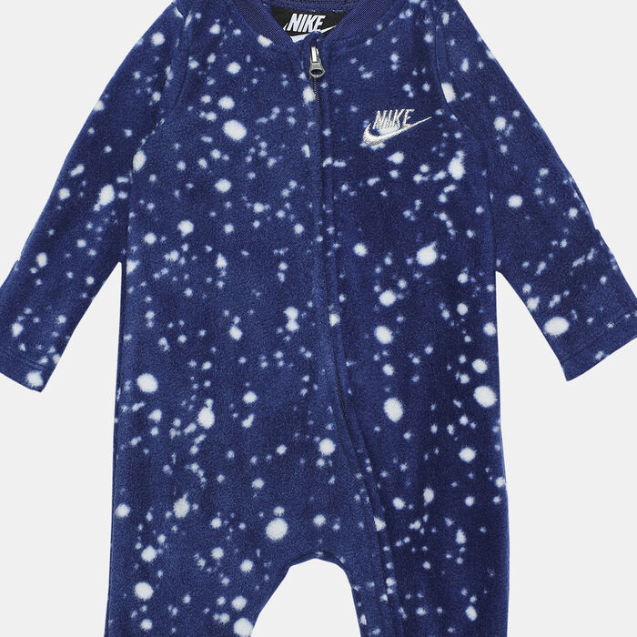 Nike Kids' Confetti Footed Coverall Onesie (Baby and Toddler) Blue Nike Kids' Confetti Footed Coverall Onesie (Baby and Toddler) Blue image number 2