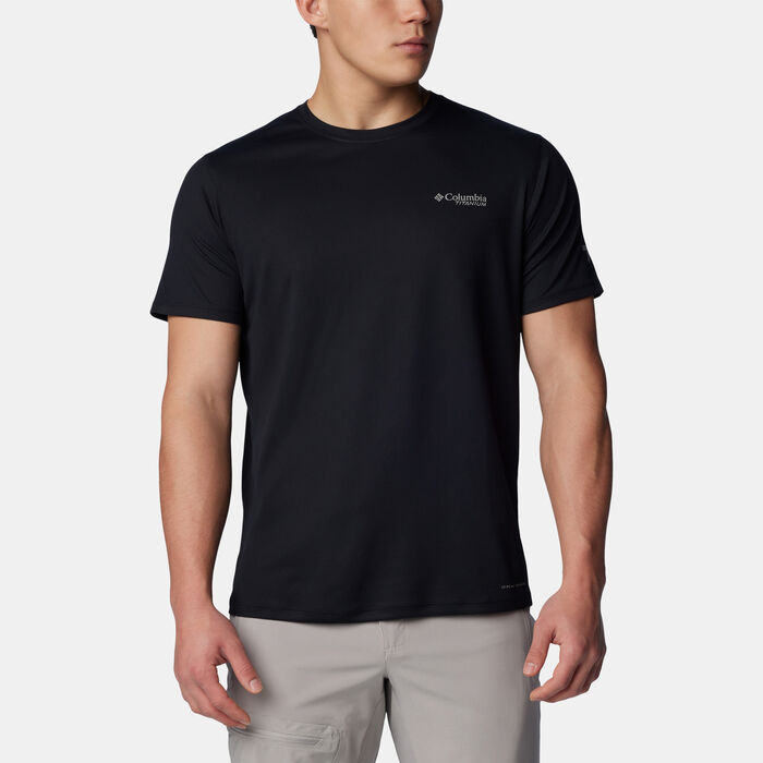 Columbia Men's Summit Valley Hiking T-Shirt Black Columbia Men's Summit Valley Hiking T-Shirt Black image number 0