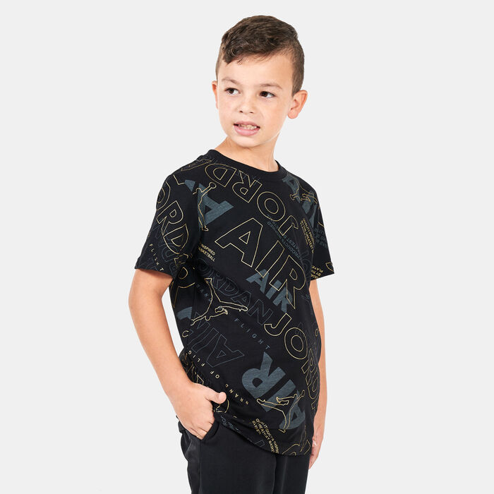 Jordan Kids' Golden Flight Printed T-Shirt Black Jordan Kids' Golden Flight Printed T-Shirt Black image number 0