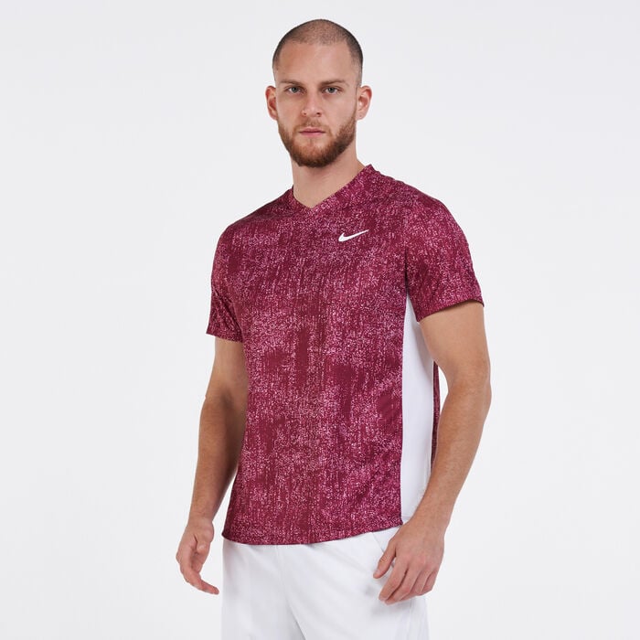 Nike Men's Court Dri-FIT Victory Printed Tennis T-Shirt Pink Nike Men's Court Dri-FIT Victory Printed Tennis T-Shirt Pink image number 0