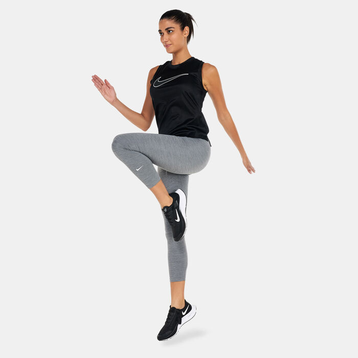 Nike Women's Dri-FIT Swoosh Running Tank Top Black Nike Women's Dri-FIT Swoosh Running Tank Top Black image number 2