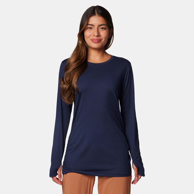 Columbia Women's Leslie Falls Hiking Top Blue