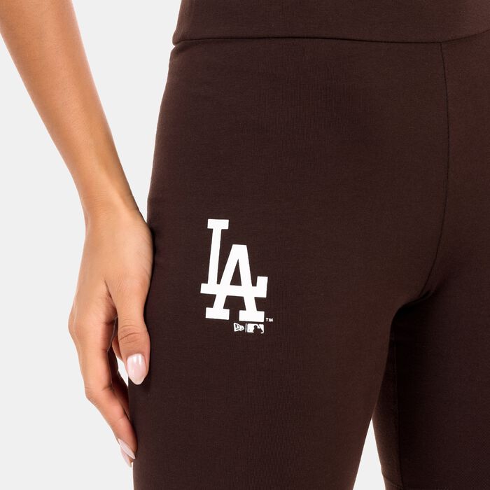 New Era Women's MLB Los Angeles Dodgers Bike Shorts Brown image number 3