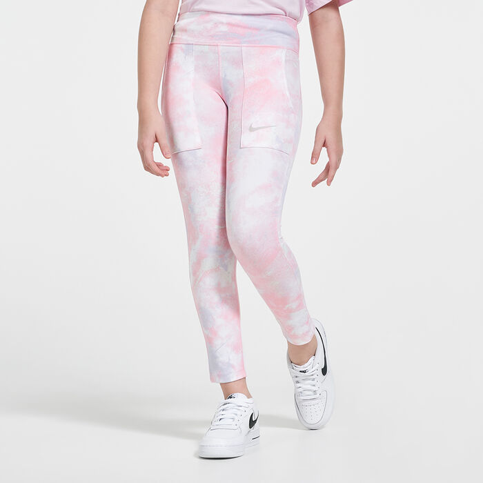 Nike Kids' Allover Print One Leggings Pink image number 0