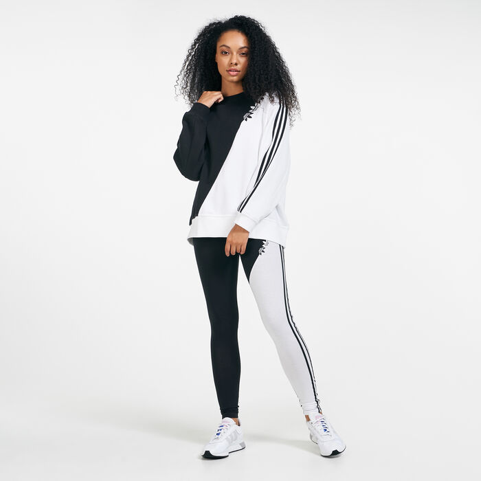 adidas Originals Women's Adicolor Sliced Trefoil Sweatshirt Black adidas Originals Women's Adicolor Sliced Trefoil Sweatshirt Black image number 2