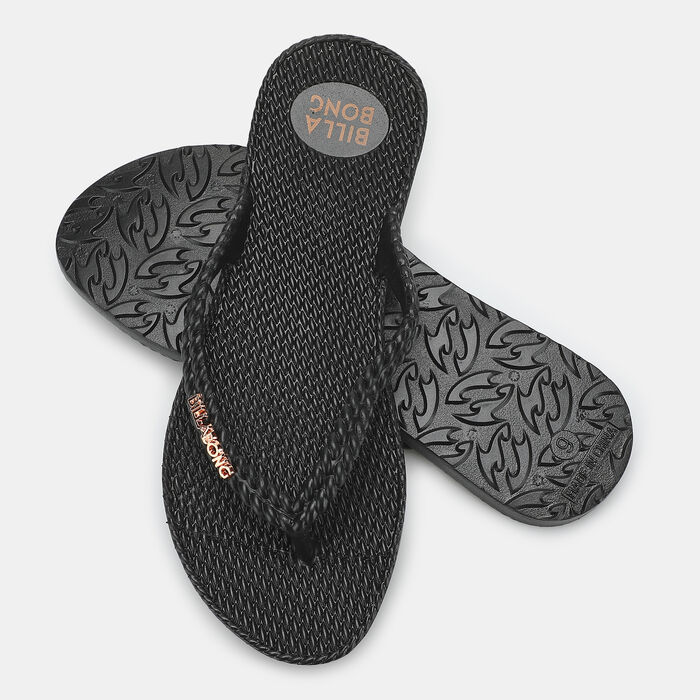 Billabong Women's Kick Back Solid Flip Flops White Billabong Women's Kick Back Solid Flip Flops White image number 1