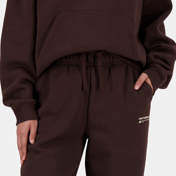 New Balance Women's Linear Heritage Sweatpants Brown New Balance Women's Linear Heritage Sweatpants Brown image number 6