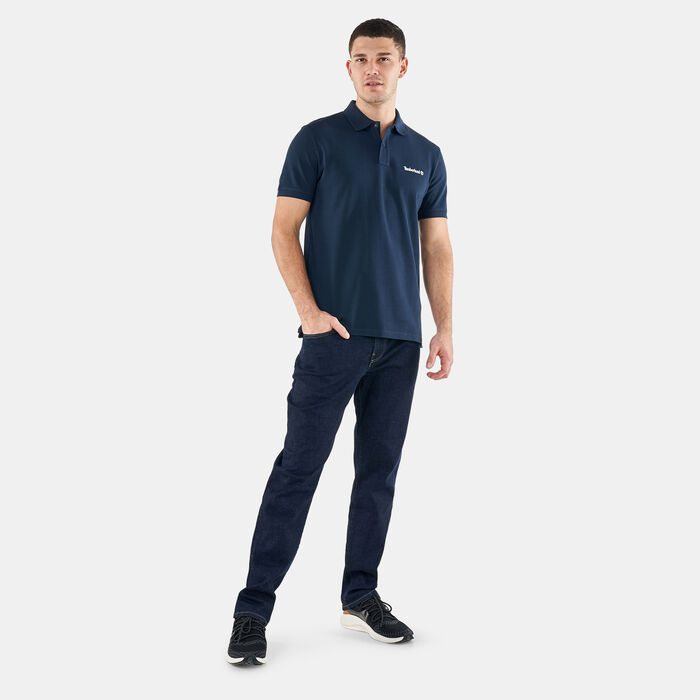Timberland Men's Small Logo Polo Shirt Blue image number 2