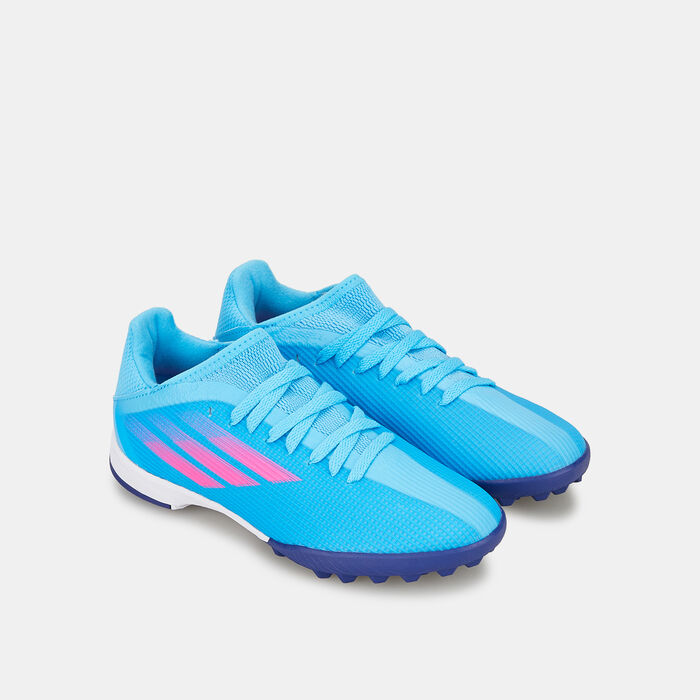 adidas Kids' X Speedflow Messi.3 Turf Ground Football Shoe Blue adidas Kids' X Speedflow Messi.3 Turf Ground Football Shoe Blue image number 1