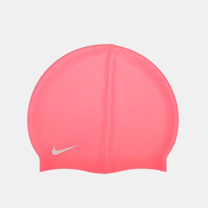 Nike Swim Swim Kids' Solid Silicone Cap (Older Kids) Pink image number 0