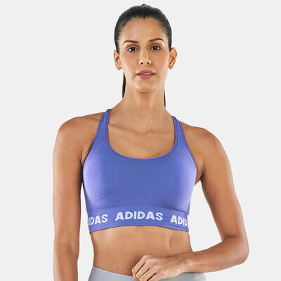 adidas Women's Training Aeroknit Sports Bra Purple