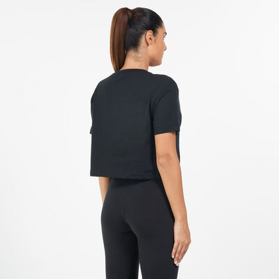 Nike Women's Sportswear Essential Cropped Logo T-Shirt Black Nike Women's Sportswear Essential Cropped Logo T-Shirt Black