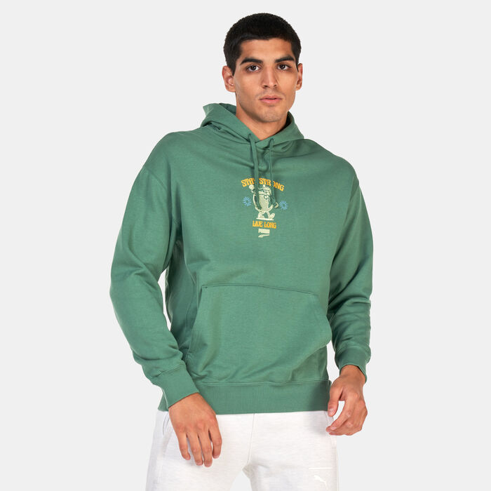 PUMA Men's Downtown Graphic Hoodie Green image number 0
