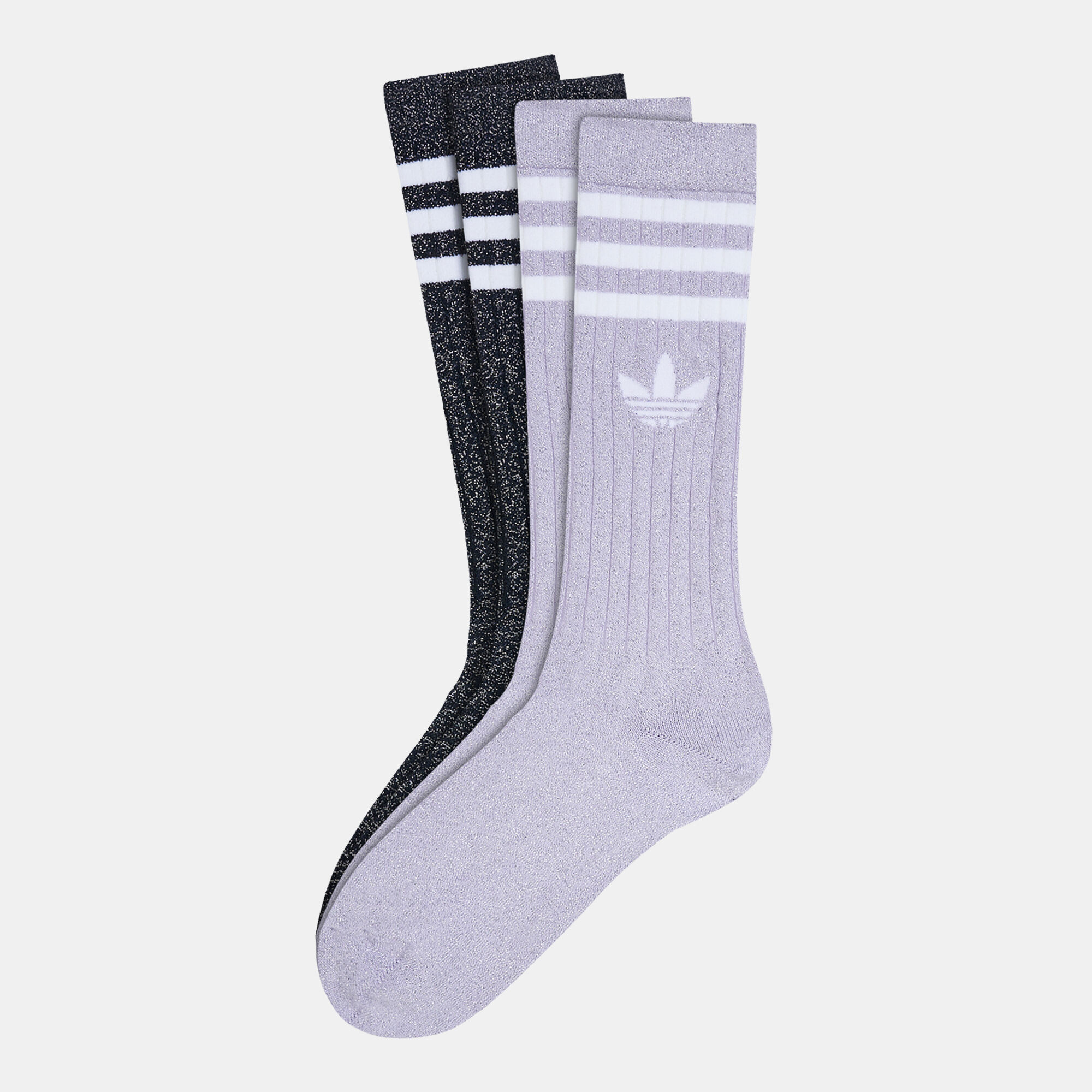 Full Glitter Crew Socks 2 Pack Purple adidas Originals in Qatar SSS