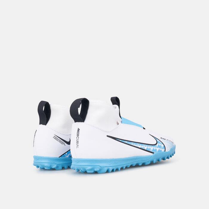 Nike Kids' Mercurial Superfly 9 Academy Turf Ground Football Shoes White Nike Kids' Mercurial Superfly 9 Academy Turf Ground Football Shoes White image number 2