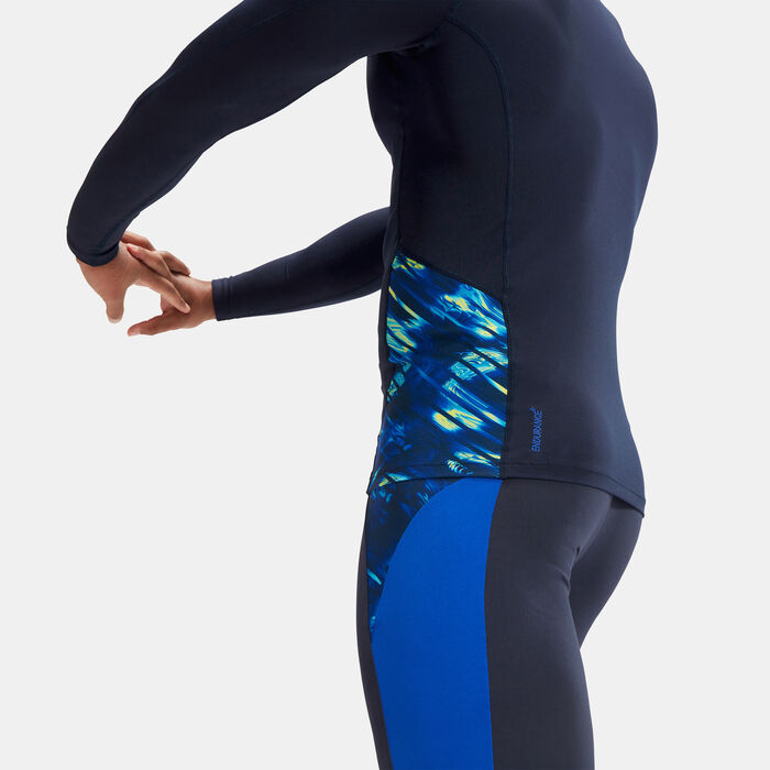 「かわいい～！」 Men's ECO -SSS Qatar in Speedo Blue Rashguard Splice Endurance+ トップス