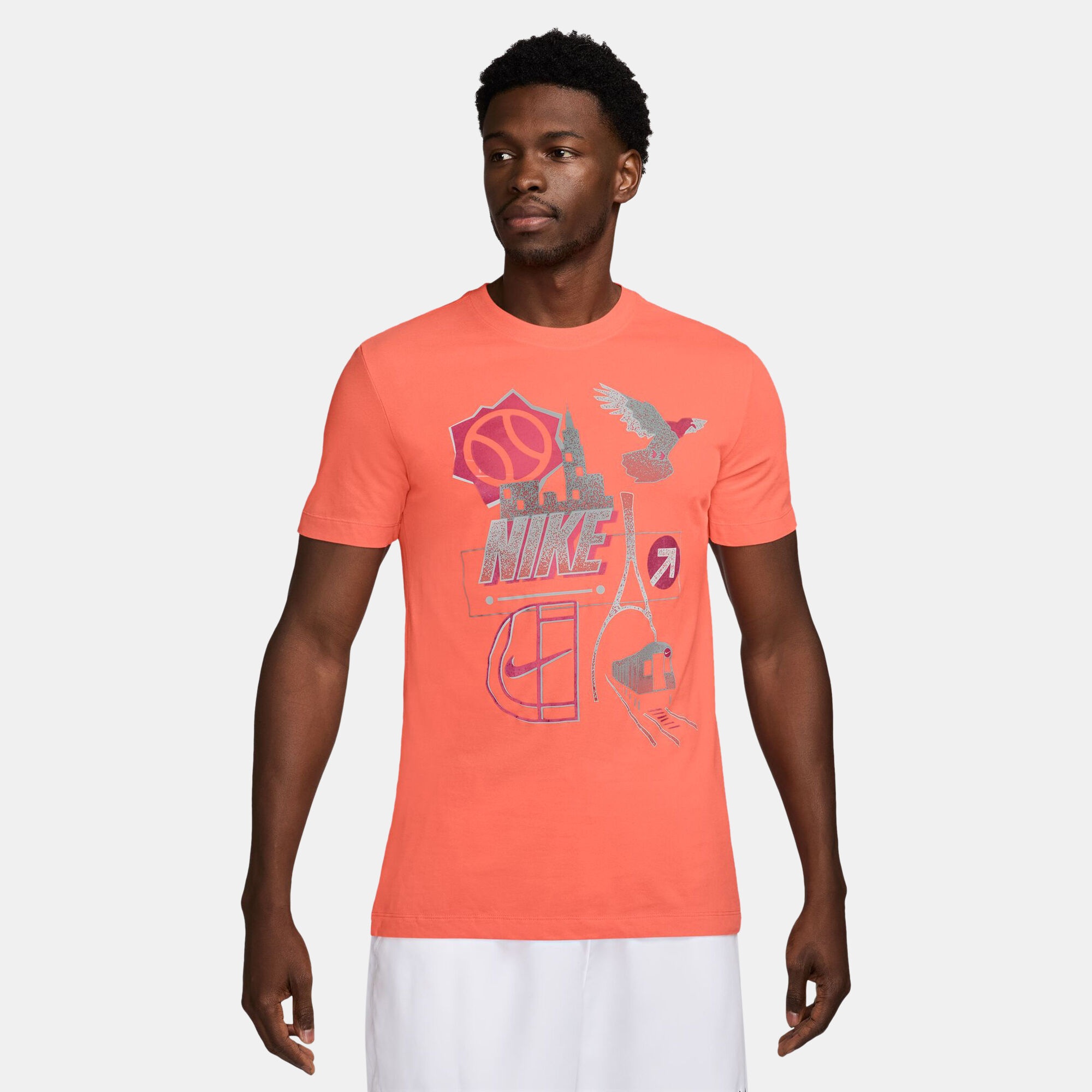 Men s Court Dri FIT Tennis T Shirt Peach Nike in Qatar SSS