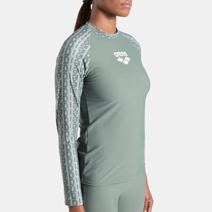 Arena Women's Modesty Long Sleeve Swimming Rashguard Multi image number 4