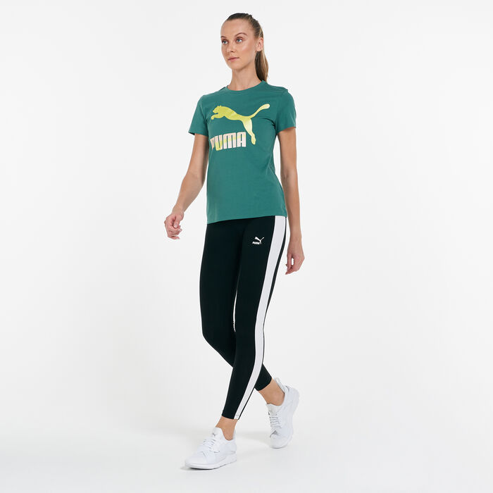 PUMA Women's Classics Logo T-Shirt Blue PUMA Women's Classics Logo T-Shirt Blue image number 2