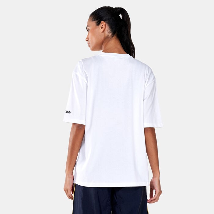 adidas Women's Adicolor Iridescent Shattered Trefoil T-Shirt White adidas Women's Adicolor Iridescent Shattered Trefoil T-Shirt White image number 1