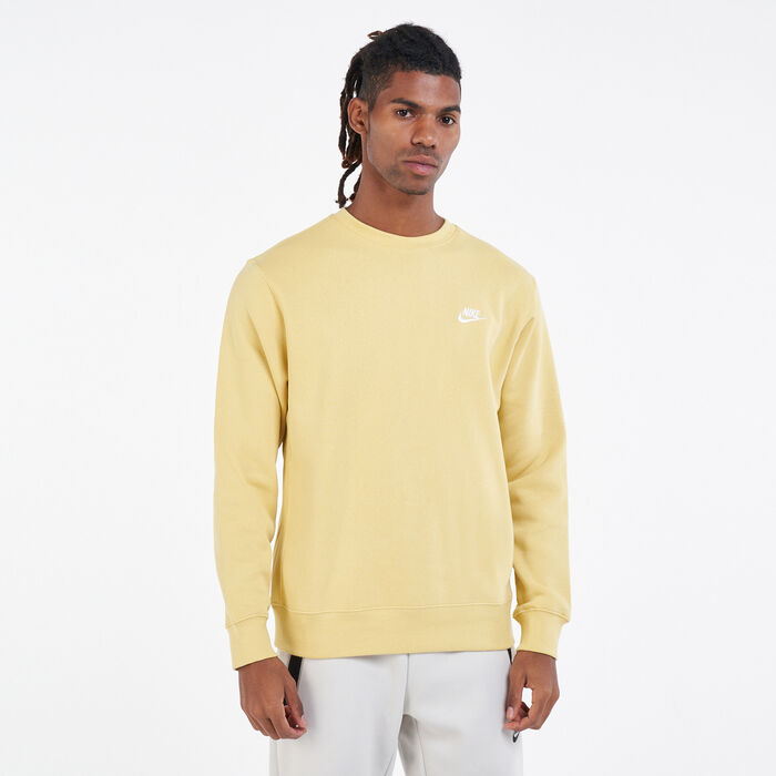 Nike Men's Sportswear Club Fleece Crew yellow Nike Men's Sportswear Club Fleece Crew yellow image number 0