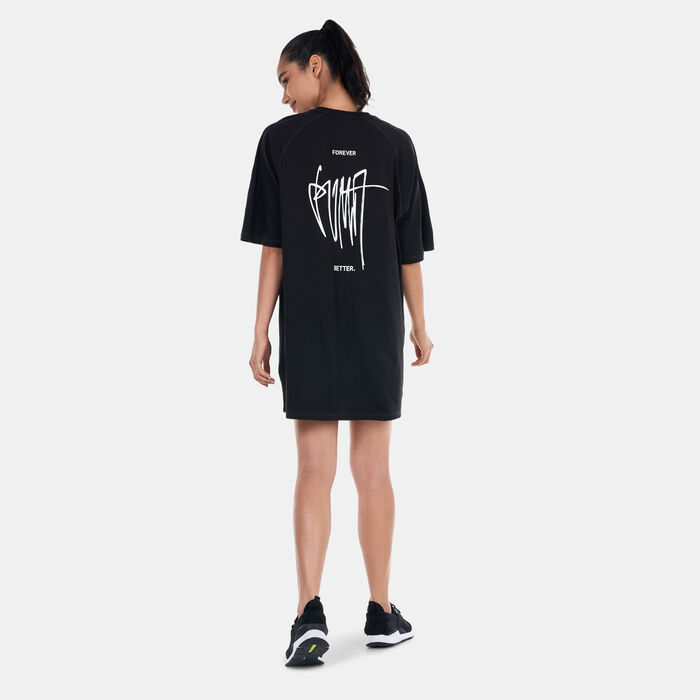 PUMA Women's Classics Tee Dress Black PUMA Women's Classics Tee Dress Black image number 1