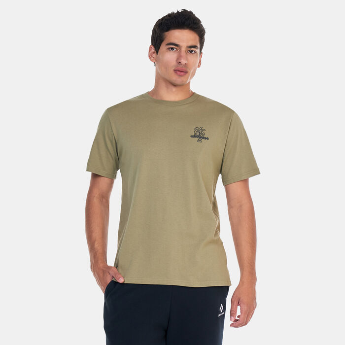 Converse Men's Festival Stamp Art T-Shirt Green Converse Men's Festival Stamp Art T-Shirt Green image number 0