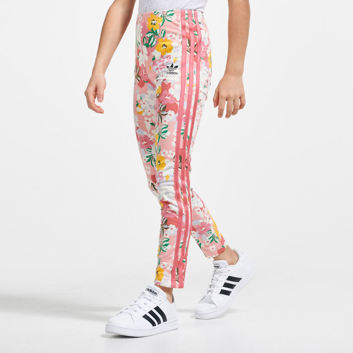 adidas Originals Kids' HER Studio London Floral Sweatshirt and Leggings Set Pink image number 2