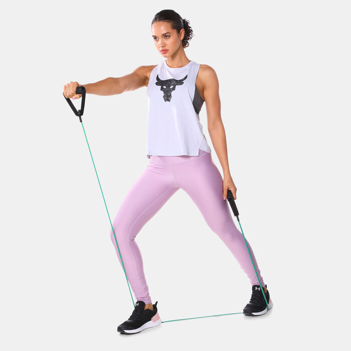 Under Armour Women's Project Rock Bull Tank Top Grey Under Armour Women's Project Rock Bull Tank Top Grey image number 2