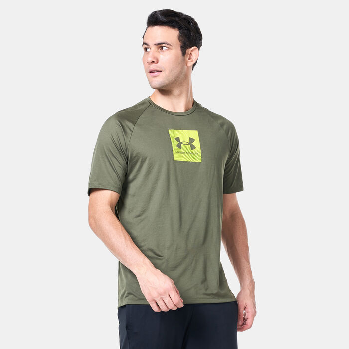 Under Armour Men's UA Tech™ Print Fill Training T-Shirt Green image number 0