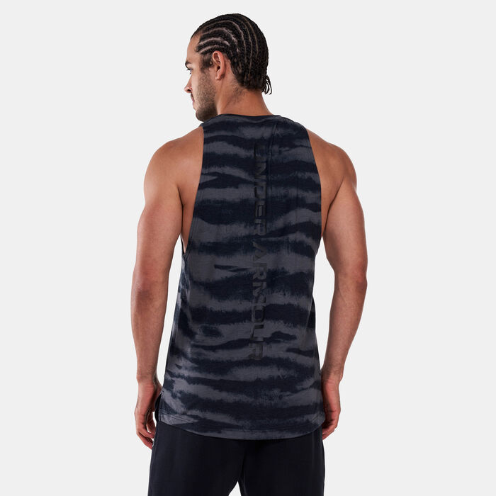 Under Armour Men's UA Baseline Printed Tank Top Black Under Armour Men's UA Baseline Printed Tank Top Black image number 1