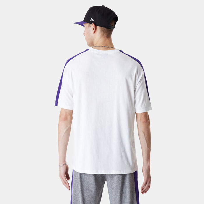 New Era Men's Los Angeles Lakers NBA Colour-Block T-Shirt White New Era Men's Los Angeles Lakers NBA Colour-Block T-Shirt White image number 1