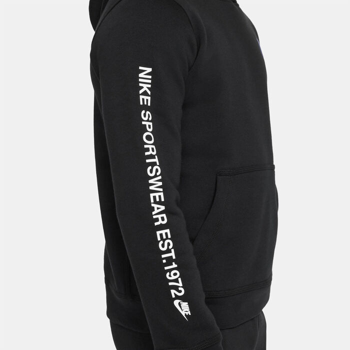 Nike Kids' Sportswear Standard Issue Fleece Hoodie Black Nike Kids' Sportswear Standard Issue Fleece Hoodie Black image number 4