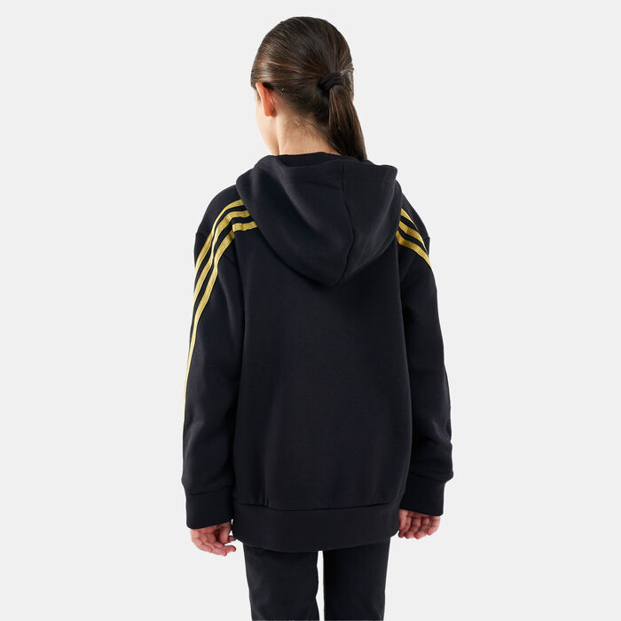 adidas Kids' Marimekko Primegreen 3-Stripes Hoodie Black adidas Kids' Marimekko Primegreen 3-Stripes Hoodie Black image number 1