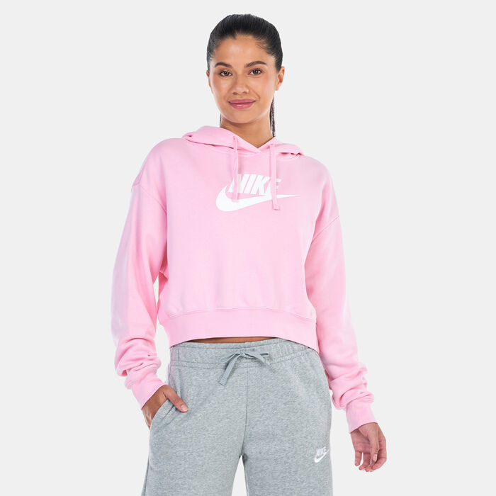 Nike Women's Cropped Graphic Hoodie Pink Nike Women's Cropped Graphic Hoodie Pink image number 0