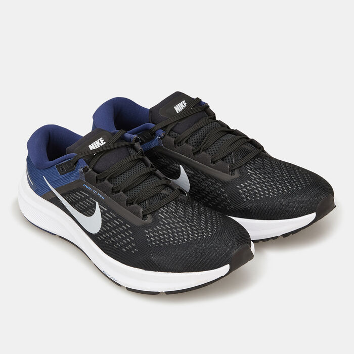 Nike Men's Air Zoom Structure 24 Running Shoe Black image number 2