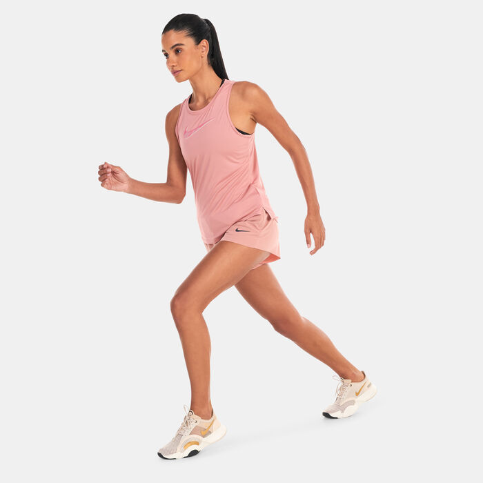 Nike Women's Dri-FIT Swoosh Running Tank Top Pink Nike Women's Dri-FIT Swoosh Running Tank Top Pink image number 2
